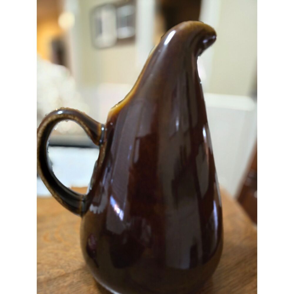 VTG Russell Wright  Water Pitcher Bean Brown Steubenville MCM  Pottery Oneida